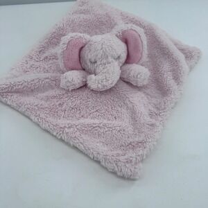 Just Born Elephant Security Blanket Kids Pink Plush Lovey Stuffed Plush Toy